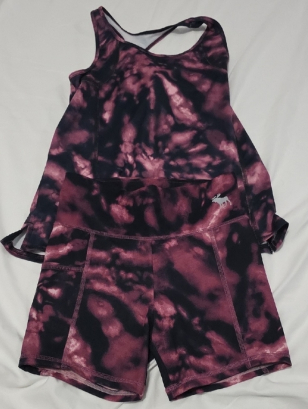 Tie-Dye Purple Athletic Tank & Shorts Set